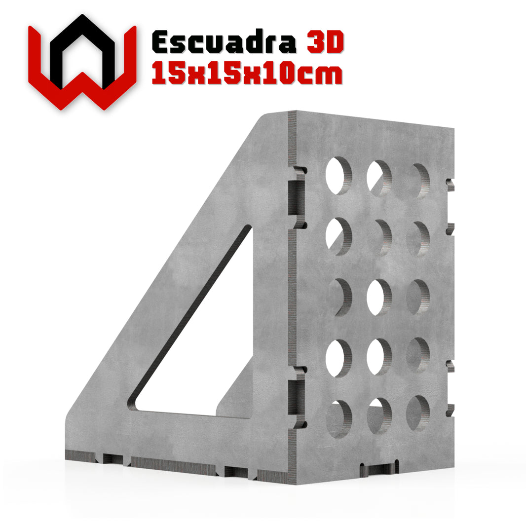 Escuadra 3D 15x15cm AW