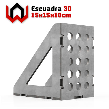 Escuadra 3D 15x15cm AW