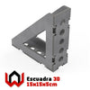 Escuadra 3D 15x15cm AW